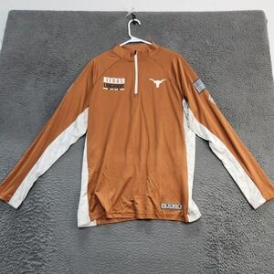 Texas Longhorns Shirt Mens XL Orange Quarter Zip NCAA Football Colosseum